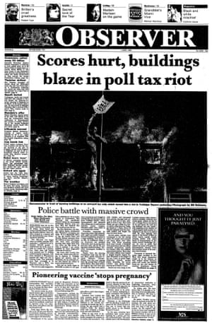 The riot was big news on 1 April 1990.