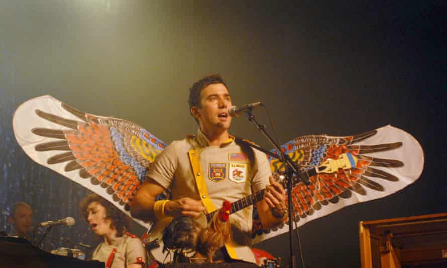 Stevens onstage touring Come on Feel the Illinoise, 2006.