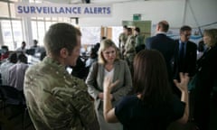 Britain's international development secretary, Justine Greening, during a December visit to Freetown. 