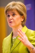 File photo dated 16/03/15 of First Minister of Scotland Nicola Sturgeon, who has said that Ed Miliband is still "clinging to the pretence" that he has a chance of winning an overall majority in the election. PRESS ASSOCIATION Photo. Issue date: Friday March 27, 2015. The Scottish First Minister said her party was open to an arrangement with Labour and suggested many of its backbenchers would support certain SNP policies such as bringing an end to austerity and scrapping Trident. See PA story POLITICS Sturgeon. Photo credit should read: Dominic Lipinski/PA Wire