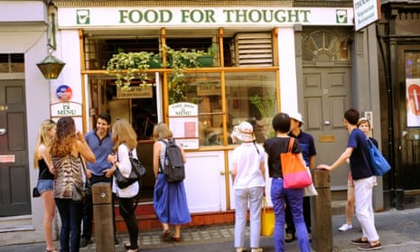 Food for Thought vegetarian restaurant, Covent Garden, London.