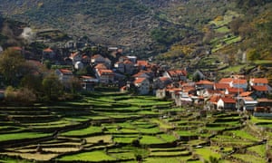 Terraced fields near Soajo, Peneda-Geres national park.