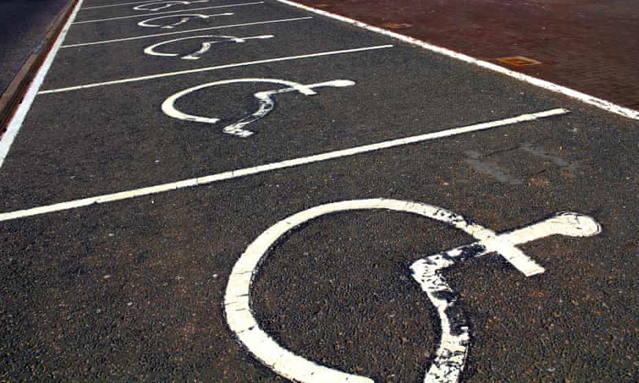 Carparks for disabled people.