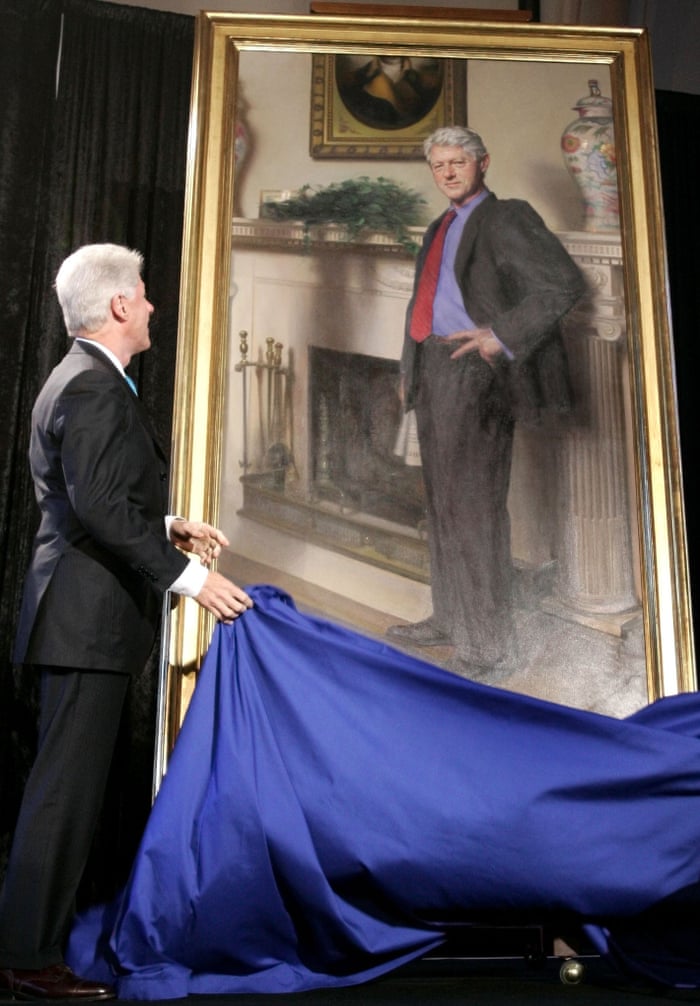 Bill Clinton portrait artist hints at Monica Lewinsky scandal | Bill Clinton | The Guardian Bill Clinton portrait artist hints at Monica Lewinsky scandal | Bill Clinton | The Guardian