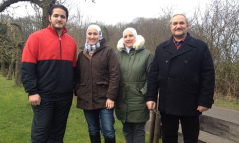 (L-R) Kinan, Leen, Amal, and Yahia, photographed in Brodersby, northern Germany.