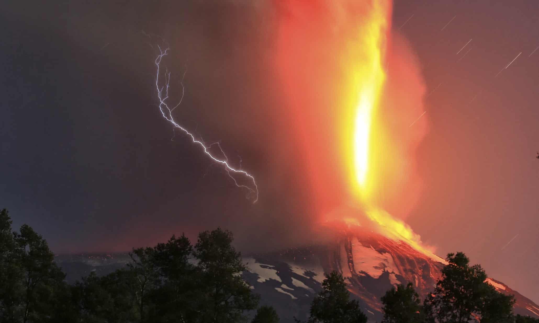 Volcano Villarrica erupts in Chile – in pictures
