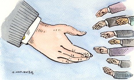 Andrzej Krauze illustration, on business ethics