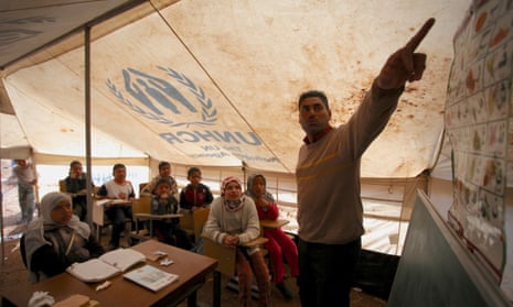 Syria refugee camp school