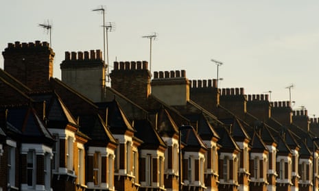 A row of terraced houses in south London