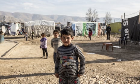 Syrian refugee children in the Bekaa Valley in 2013.