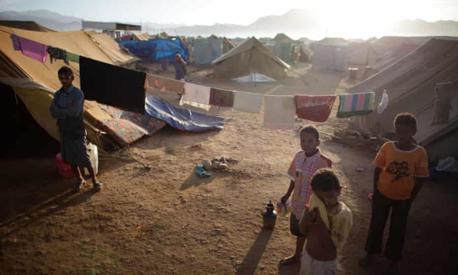 Mazraq refugee camp in Yemen