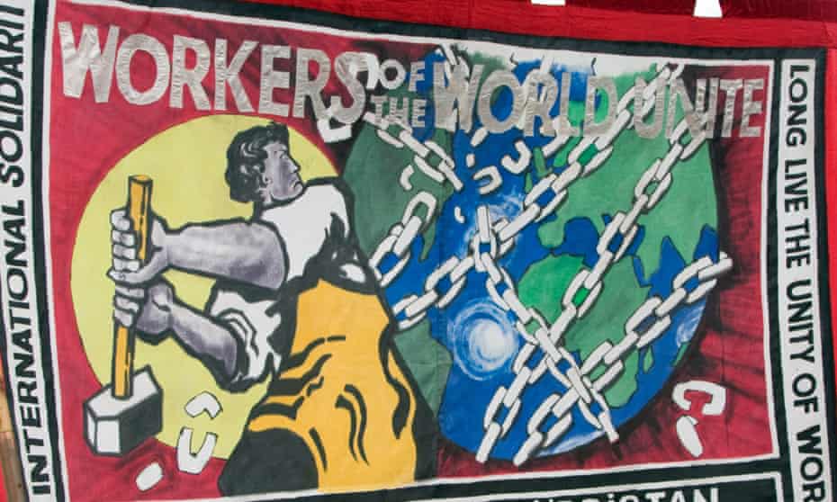 Workers of the World Unite banner