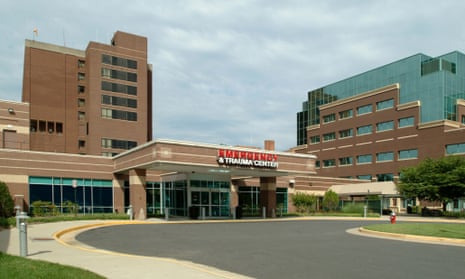 The emergency entrance to INOVA Fairfax hospital