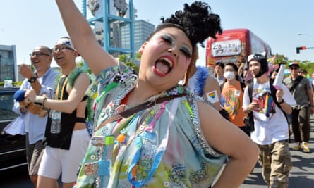LGBT supporters in the Tokyo Rainbow Pride parade in 2014.