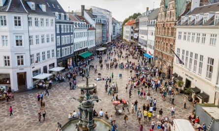 Copenhagen's main pedestrian square