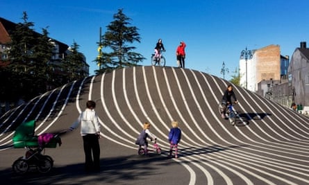 Ride the bump … Great design and great fun at Superkilen park, Copenhagen.