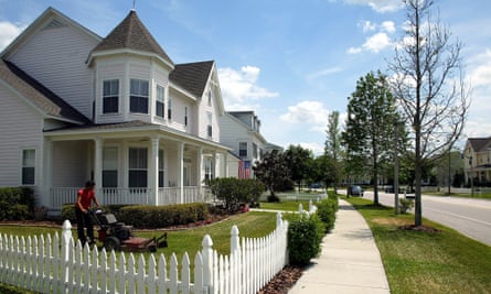 Homes designed in the "new urbanism" style in Celebration, Florida.