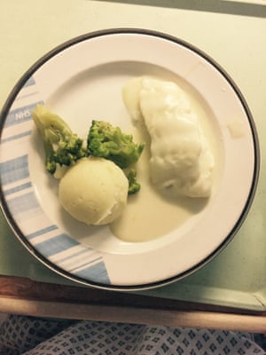 a plate of mashed potato some brocolli and what looks like fish