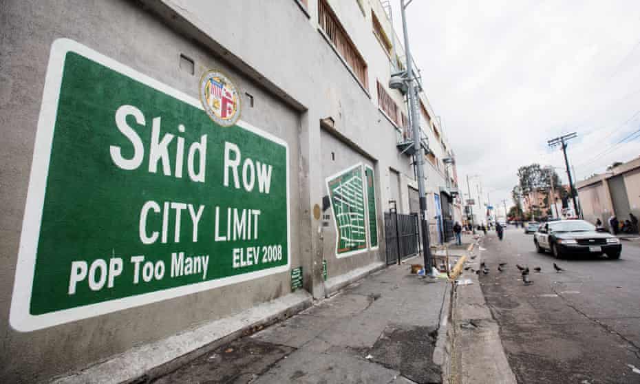 Skid Row in downtown Los Angeles.