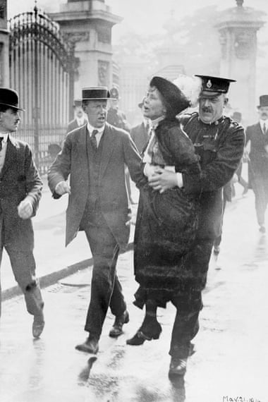 Emmeline Pankhurst is arrested in 1914. 