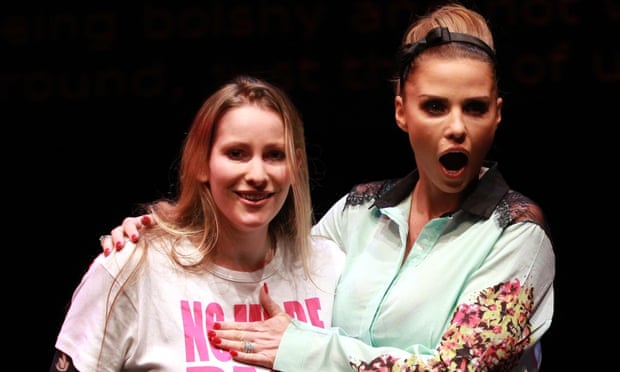 Katie Price, right, with Everyday Sexism founder Laura Bates at the 2014 Women of the World festival.