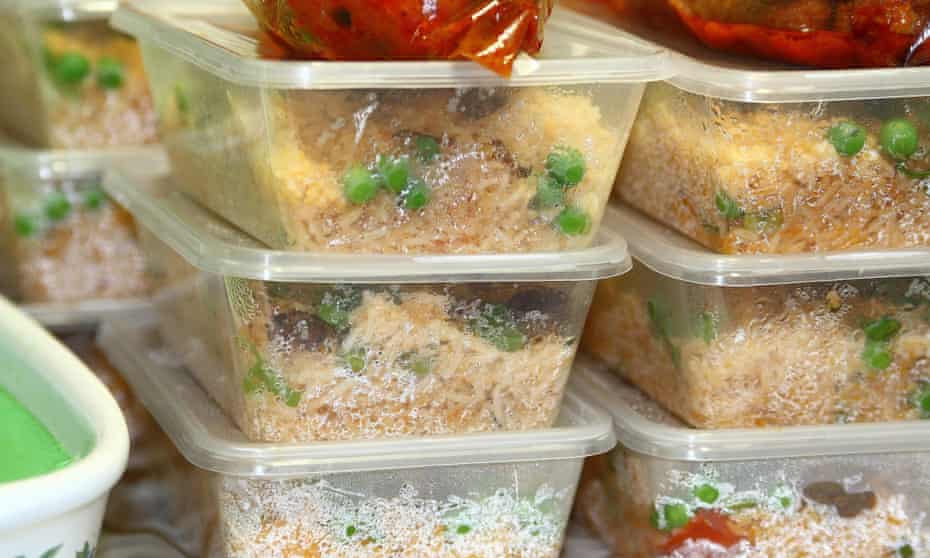 Food in plastic containers