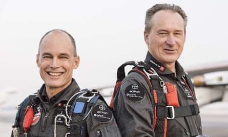 Bertrand Piccard and André Borschberg, the pilots of Solar Impulse 2