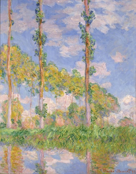 Poplars in the Sun, 1891 by Claude Monet.