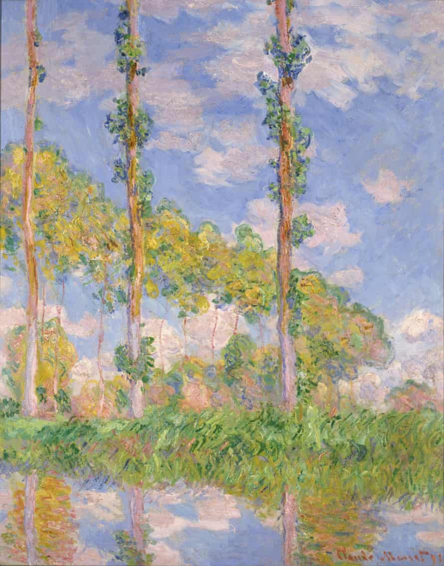 Poplars in the Sun, 1891 by Claude Monet.