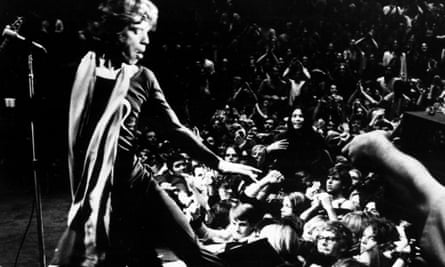 Mick Jagger in the documentary film Gimme Shelter, 1970.