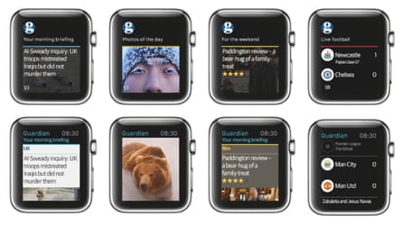 Example designs on Apple Watch