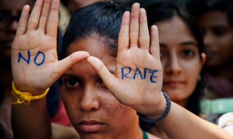 An Indian student at a demonstration after four men were convicted of rape and murder of a student on a Delhi bus. The ambassador wrote: 'Let's be clear: India is not a country of rapists.'