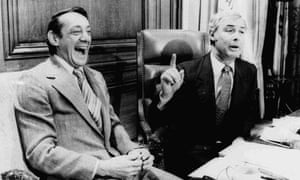 Harvey Milk and Mayor George Moscone in April 1977