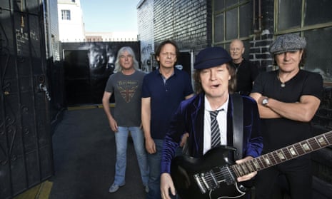 AC/DC’s Cliff Williams, Stevie and Angus Young, returning drummer Chris Slade and Brian Johnson.