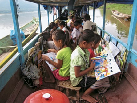 Lao children on the Mekong