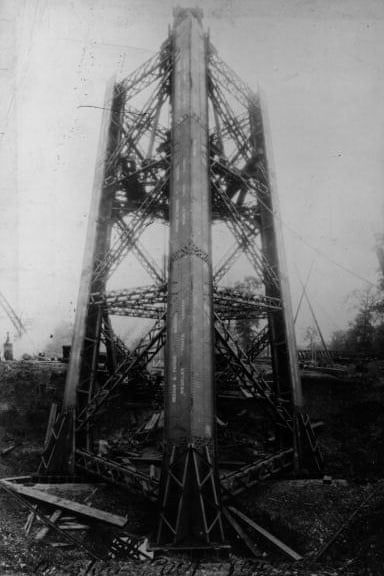 Watkin's Tower under construction in Wembley in the 1890s.