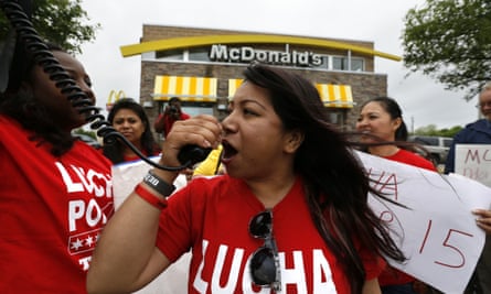 mcdonald's houston protest wages