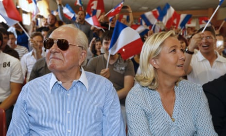 The founder of the Front National, Jean-Marie Le Pen, and his daughter Marina, the movement's current president