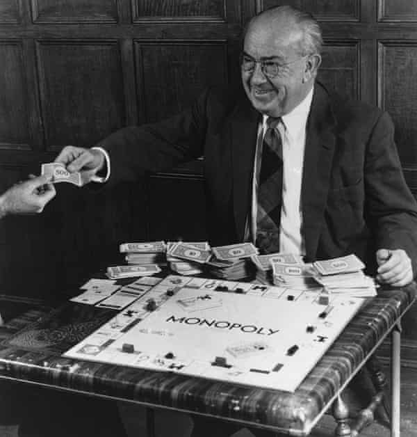 Charles Darrow credited with inventing monopoly.