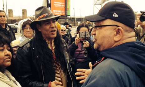 Native Americans protest Chief Wahoo logo at Cleveland Indians home ...