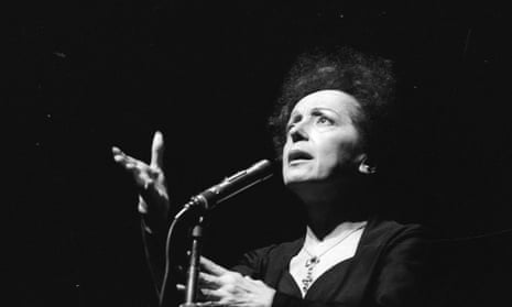 Edith Piaf performs at the Olympia music hall, Paris in 1961.