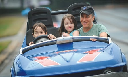 Jon Stewart with his children, Nathan and Maggie, in 2011.