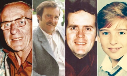 From left: Eddie Fletcher, John Fletcher, Peter Fletcher and Andrew Fletcher, all members of Martin Fletcher's family, were killed in the Valley Parade disaster.