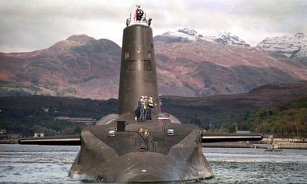 The Royal Navy's Trident-class nuclear submarine Vanguard.