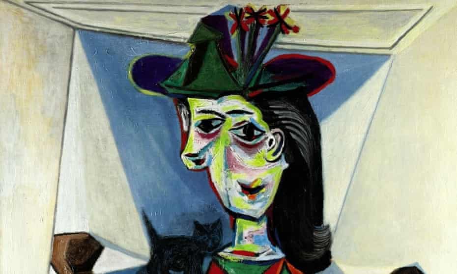 Picasso's 1941 portrait of his mistress, "Dora Maar with Cat", is seen in this handout photo. 