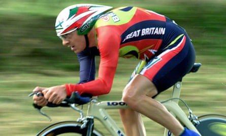 Dress like a champion: a shot of Chris Boardman in action at the Cycling World Championships in France in 2000.