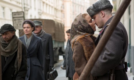 Noomi Rapace and Tom Hardy in a scene from Child 44. The ministry said after viewing the film: 'It is unacceptable to show this kind of film on the eve of the 70th anniversary of victory.'