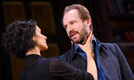 Indira Varma and Ralph Fiennes in Man and Superman at the Lyttelton.
