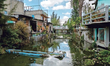 The chinampas (floating gardends) of Xochimilco located in the south of Mexico CIty