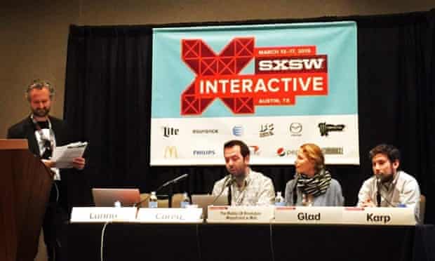 The Mobile UX Revolution panel take their seats at SXSW.